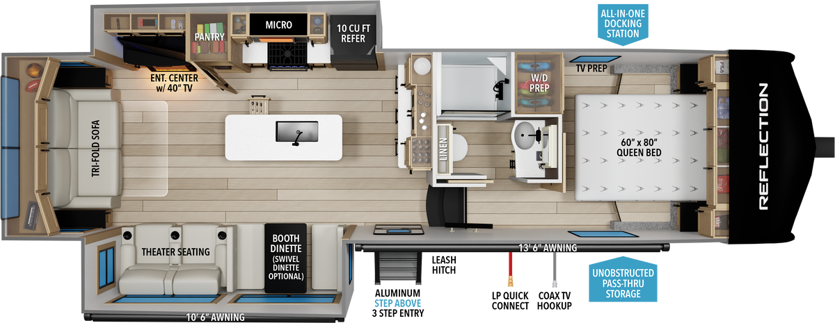 2025 Grand Design Reflection 150 Series 295RL floorplan