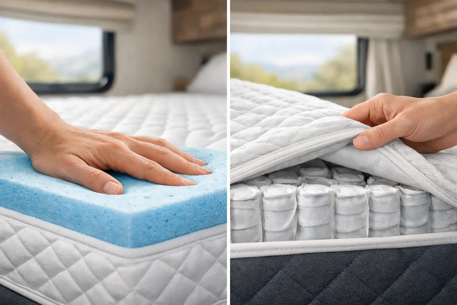 Gel Foam vs Pocket Coils for RV Mattresses