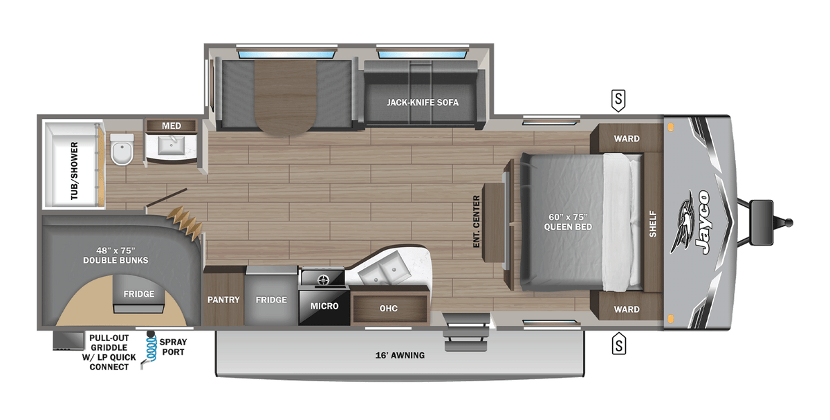 2025 Jayco Jay Flight 267BHS floorplan