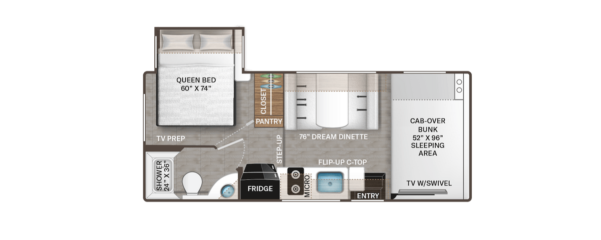 2026 Thor Motor Coach Four Winds ESpec 22Z floorplan